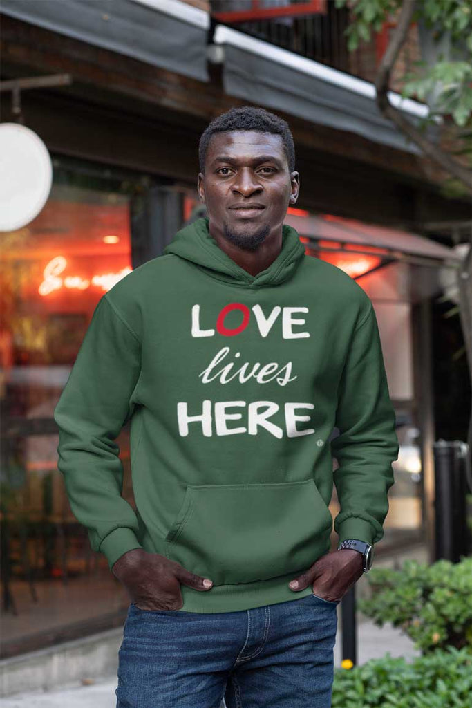 Loves Lives Here -  Men's Pullover Hoodie