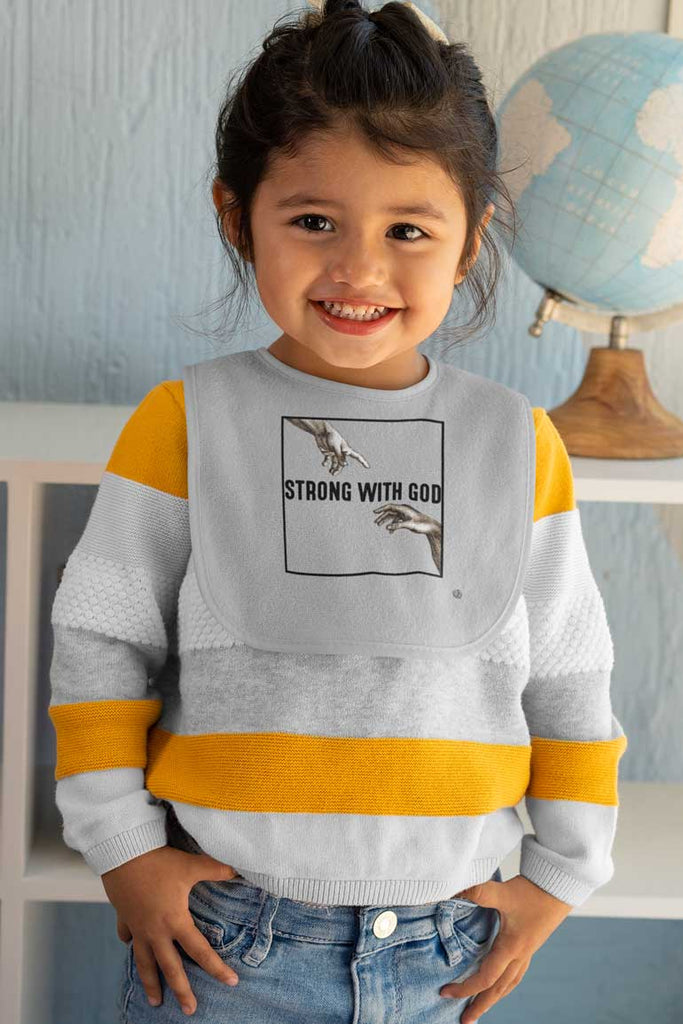 Strong With God - Baby Bib