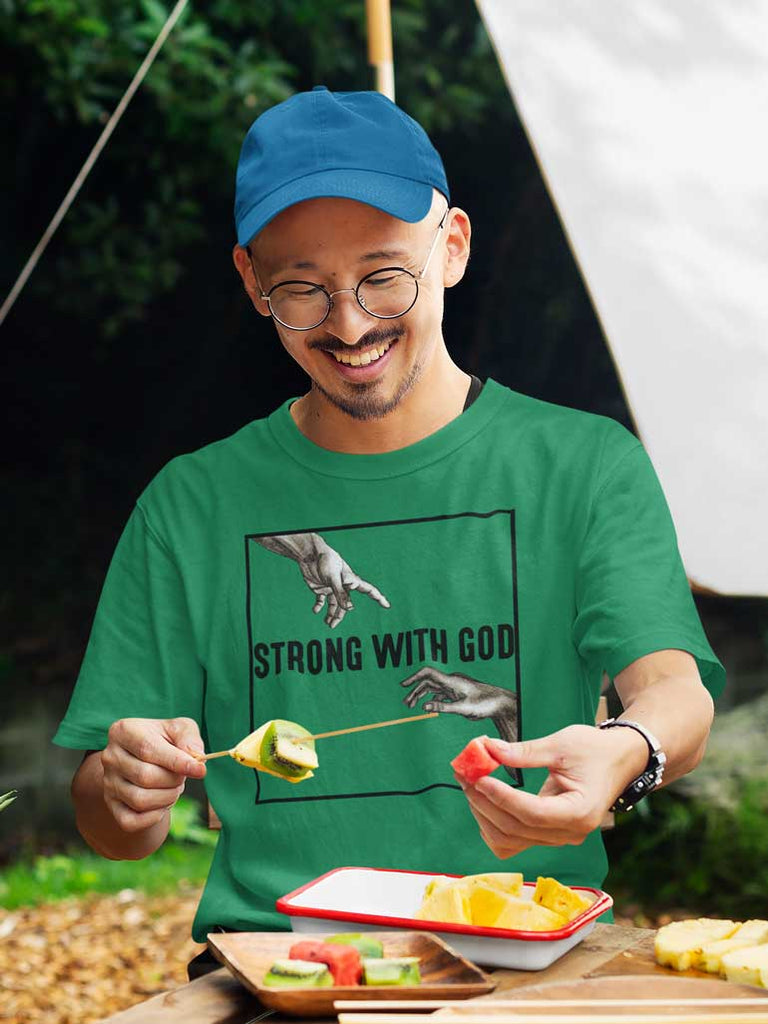 Strong With God - Men's T-Shirt