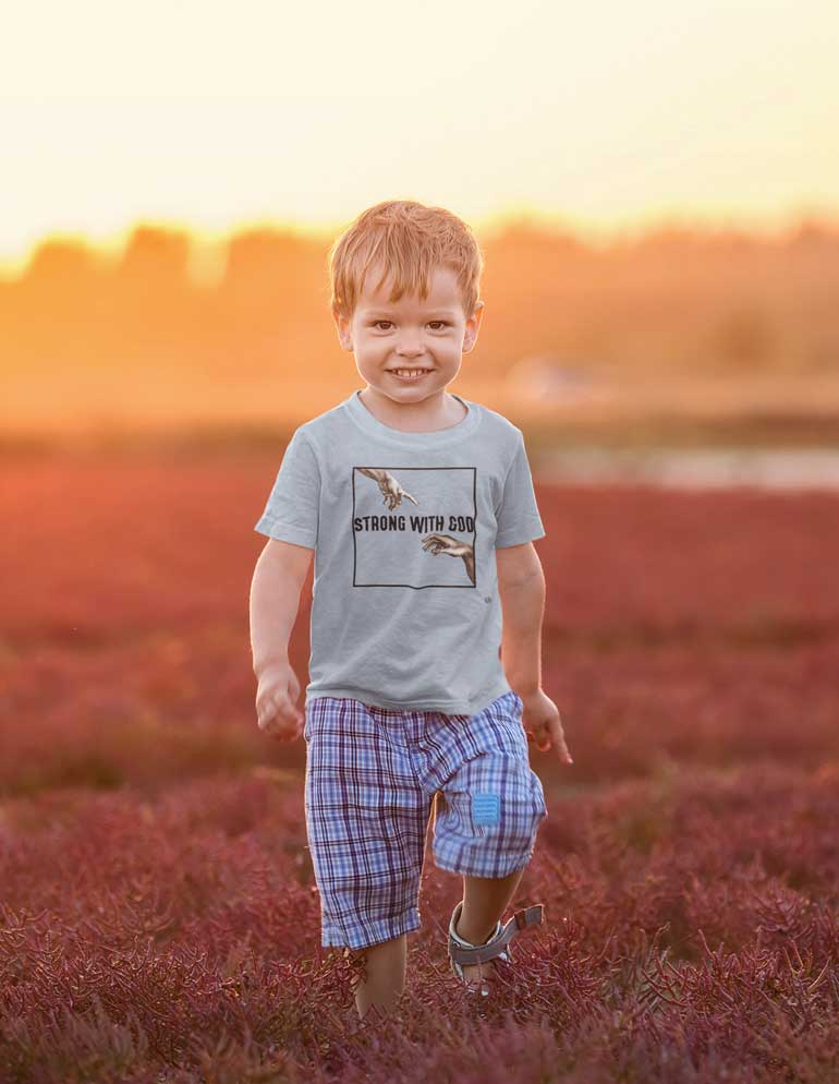 Strong With God - Toddler T-Shirt