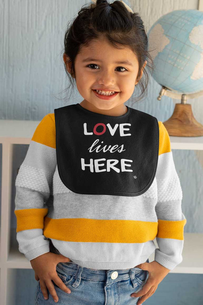 Love Lives Here -  Baby Bib