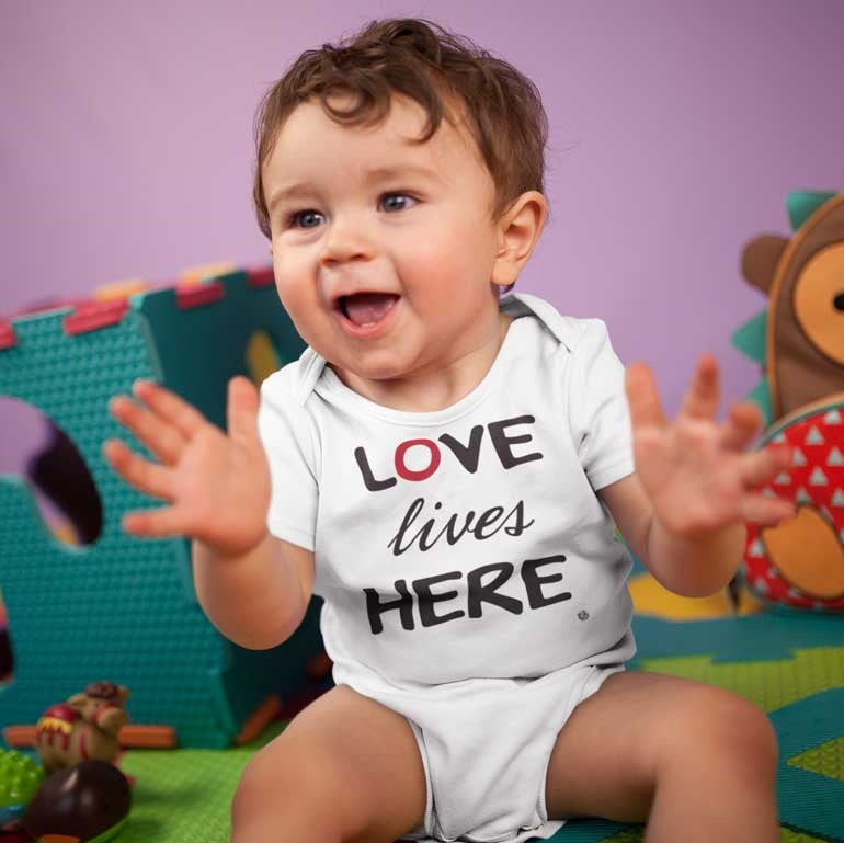 Love Lives Here - Baby Onesie