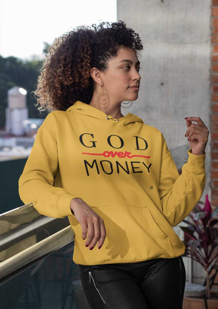 God Over Money - Ladies' Pullover Hoodie