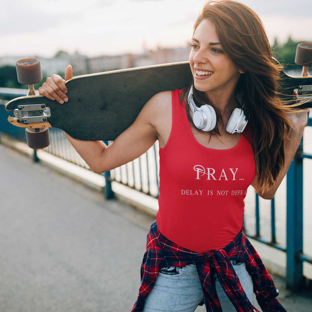 Pray Delay - Ladies Racerback Tank